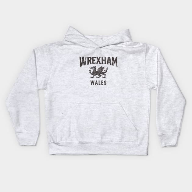 Wrexham Wales / Cymru Black Kids Hoodie by vycenlo